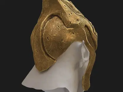Helmet golden 3D model