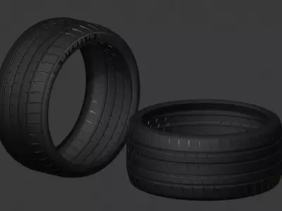 Miche Tire - Pilot Sport 4 Low-poly 3D model