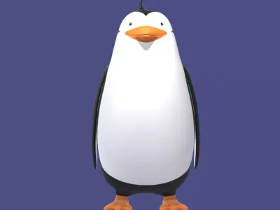 Hand Painted Penguin Free 3D model