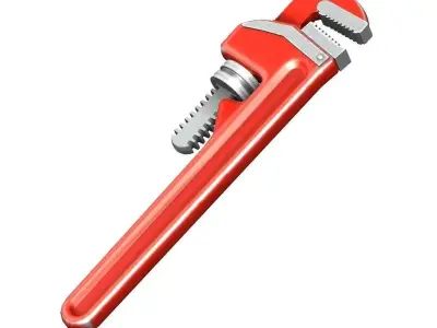 Pipe Wrench 3D model 2