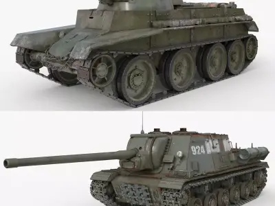 Tank Collection Vray 002 3D Model Pack