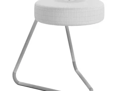 Small Cork Seated Bar Stool Tecta 3D model