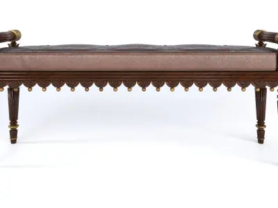REGENCY STYLE HALL BENCH 3D model