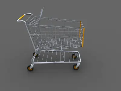 Shoping Cart Lowpoly Low-poly 3D model