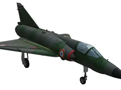 Dassault Mirage IIIE Low-poly 3D model