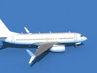 Boeing 737 MAX 7 Unmarked 2 3D model