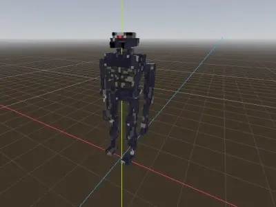 Robot Low-poly 3D model 29