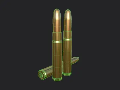9-57mm-Mauser Ammo Low-poly 3D model