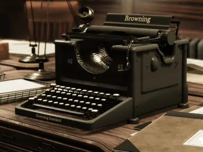 1900s Office Low-poly 3D model