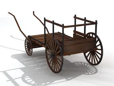 ancient chariot 2 3D model