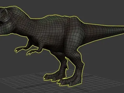 Tyrannosaurus Rex Low-poly 3D model 2