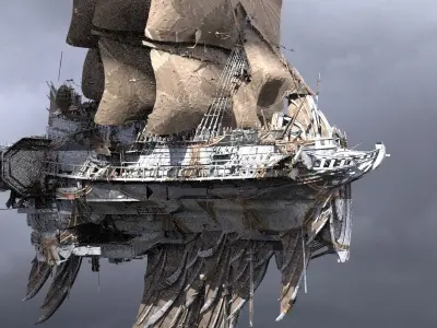 Pale Dragon Prince  Airship 3D model