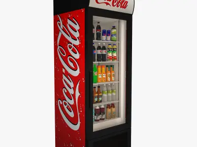 Fridge Coca cola Low-poly 3D model