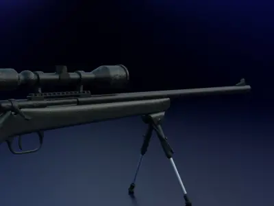 Sniper Rifle 3D model 6