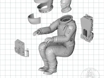 EVA Pod Pilot - 2001 A Space Odyssey  3D print model