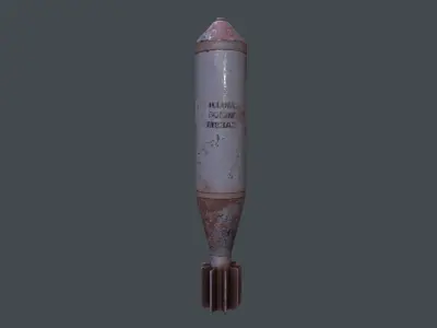 Mortar Projectile 60mm M83 3D model purchase