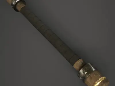 Wood Mace Low-poly 3D model purchase