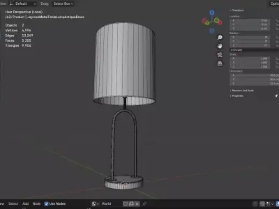 Jaymes Metal Table Lamp Antique Brass Low-poly 3D model