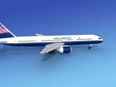 Boeing 757-200 North American 3D model