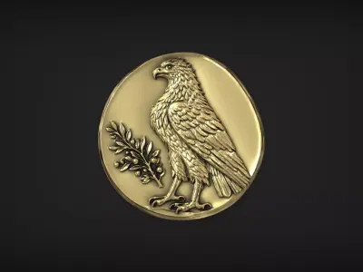 Abydos Ancient Stater Coin Antique Greek Replica  3D print model