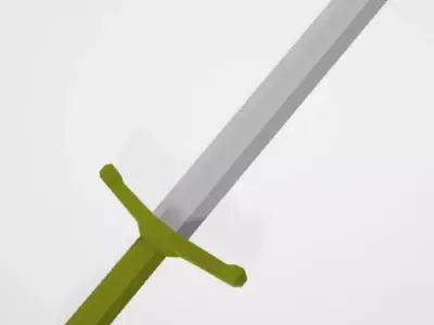 Low Poly Sword Free low-poly 3D model 5