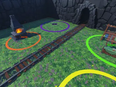 Stylized Orc Wooden Archway Game Ready - AI Low-poly 3D model