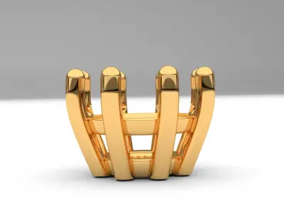 A package of solitaire ring heads engagement 8 prong printable 3D print model