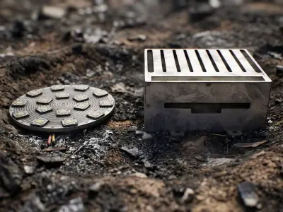 Electronic parts of the crashed Shahed drone Low-poly 3D model