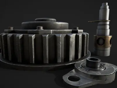 Spare Parts Low-poly 3D model