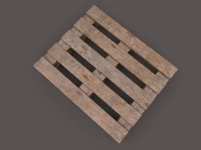 Pallet 3D model wooden Low-poly 3D model