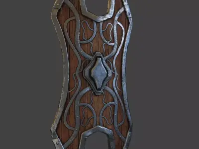 Shield wood 3D model