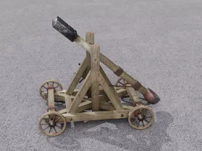 Catapult 3D model Low-poly 3D model
