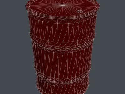 Flammable Barrel 3D model