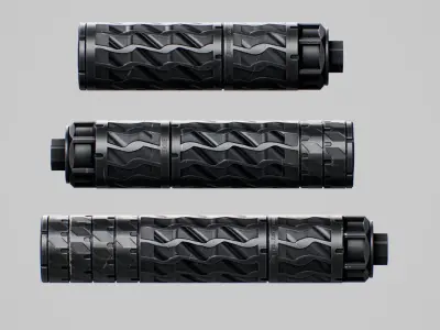 BDE 5 56 7 62 Suppressor Low-poly 3D model