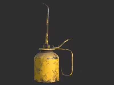 Vintage Oilcan Rusty PBR Game Ready Low-poly 3D model