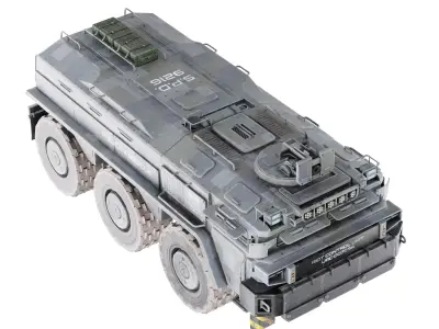 Military Car Vehicle 3d Model Low-poly 3D model