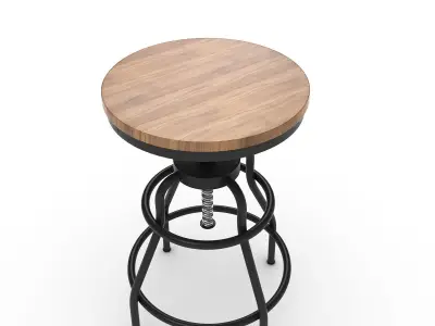 Industrial Mansard Stool 3D model purchase