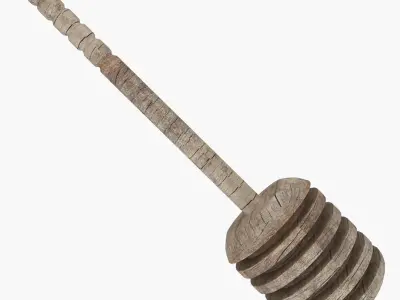 Honey Dipper Old and Antique Low-poly 3D model