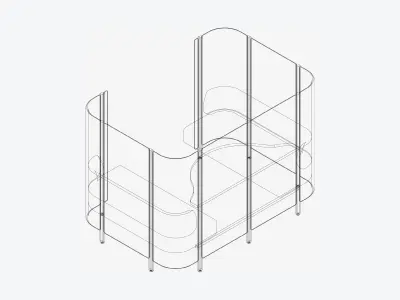 Office Pod - Booth - Officetec - Habitat Low-poly 3D model