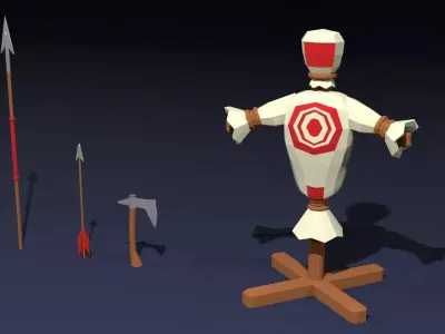 FREE Target Dummy Free low-poly 3D model