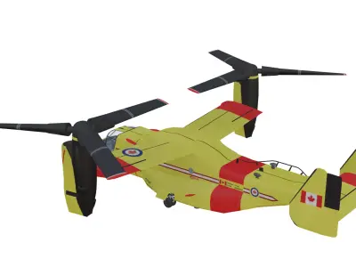 Bell Boeing V-22 Osprey Low-poly 3D model