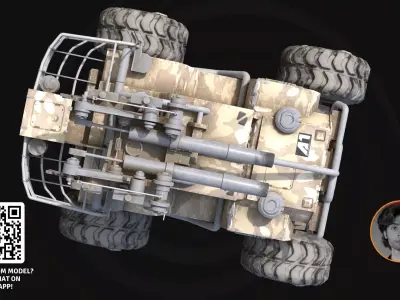 3D Model Professional ATV Combat Buggy - Tactical Monster Scout 3D model