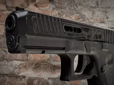 Hlock G27 Gen 5 - a Glock inspired gun Low-poly 3D model