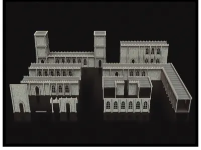 Medieval Kitbash 02 Low-poly 3D model purchase
