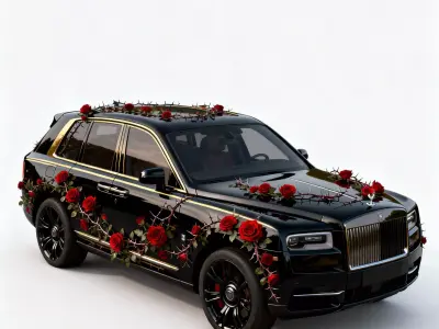 Gothic Rose Luxury SUV 3D Model Low-poly 3D model