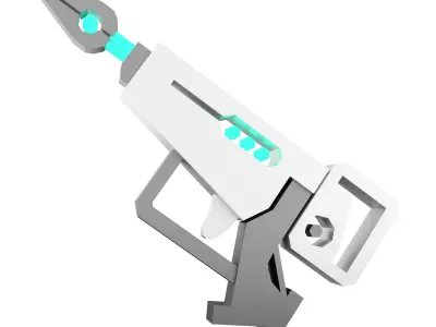 3d cartoon future arm laser and plasma gun icon 3D model purchase