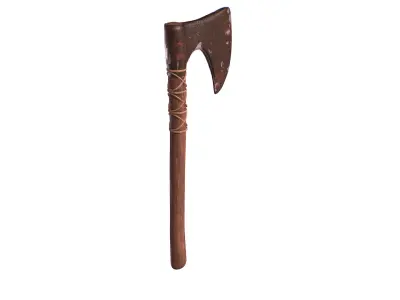Viking Axe Low-poly 3D model 24