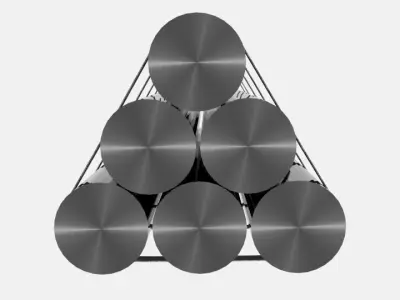 Steel Cylinder Low-poly 3D model