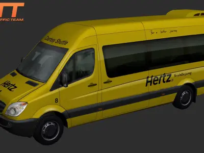Mercedes-Benz Sprinter Hertz Low-poly 3D model