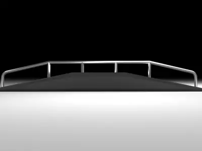 Skateboard Track - Sloped rail 3D model